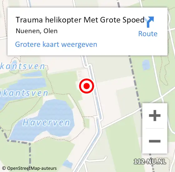 Locatie op kaart van de 112 melding: Trauma helikopter Met Grote Spoed Naar Nuenen, Olen op 17 mei 2024 10:54