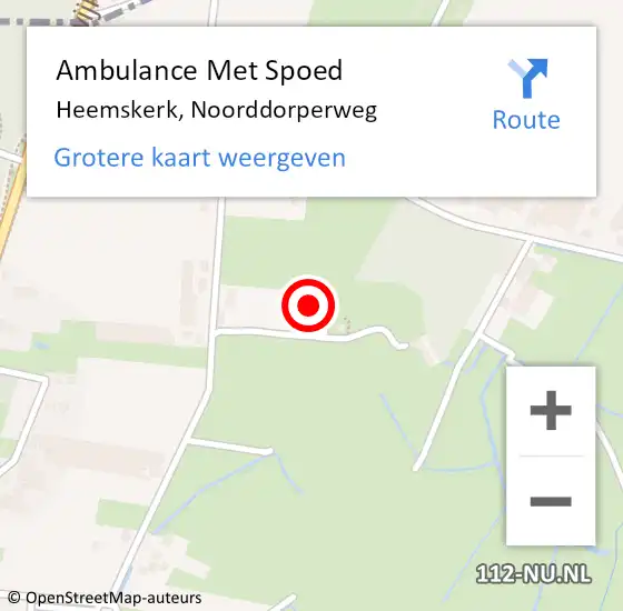 Locatie op kaart van de 112 melding: Ambulance Met Spoed Naar Heemskerk, Noorddorperweg op 17 mei 2024 11:04