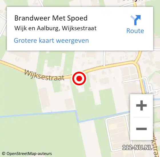 Locatie op kaart van de 112 melding: Brandweer Met Spoed Naar Wijk en Aalburg, Wijksestraat op 17 mei 2024 11:18