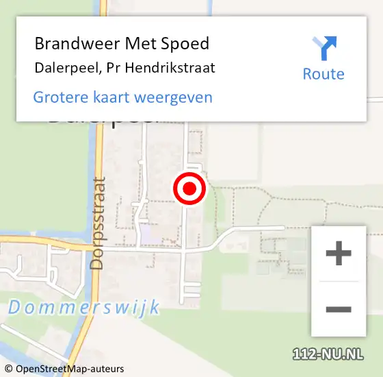 Locatie op kaart van de 112 melding: Brandweer Met Spoed Naar Dalerpeel, Pr Hendrikstraat op 17 mei 2024 11:30