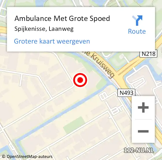 Locatie op kaart van de 112 melding: Ambulance Met Grote Spoed Naar Spijkenisse, Laanweg op 17 mei 2024 13:14