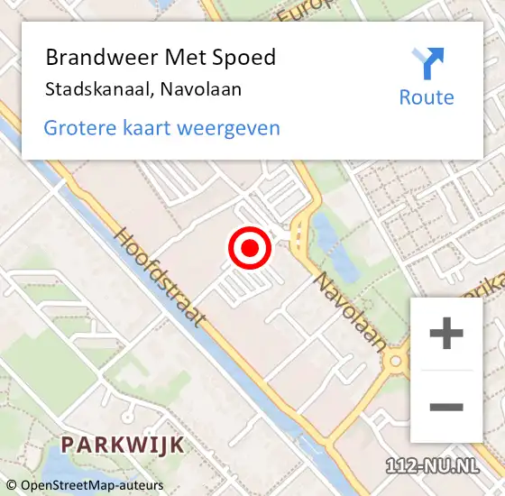 Locatie op kaart van de 112 melding: Brandweer Met Spoed Naar Stadskanaal, Navolaan op 17 mei 2024 14:02