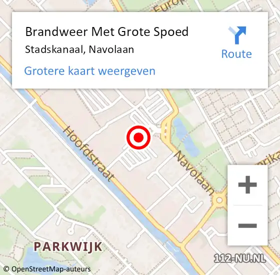 Locatie op kaart van de 112 melding: Brandweer Met Grote Spoed Naar Stadskanaal, Navolaan op 17 mei 2024 14:04