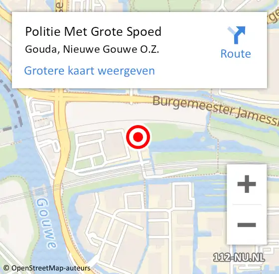 Locatie op kaart van de 112 melding: Politie Met Grote Spoed Naar Gouda, Nieuwe Gouwe O.Z. op 17 mei 2024 15:06
