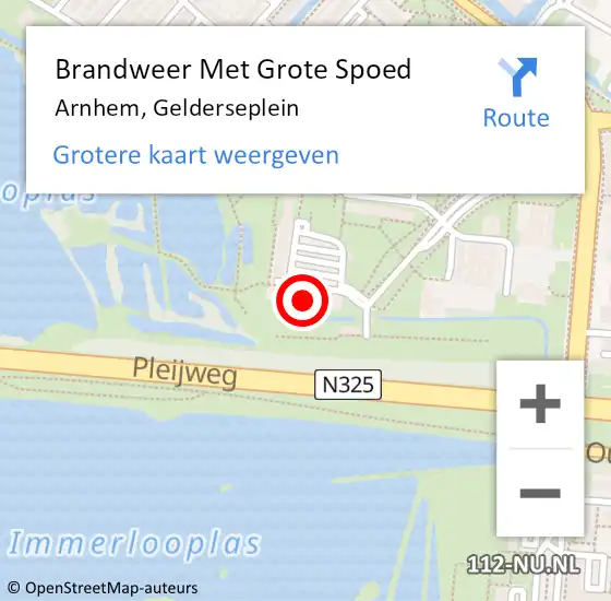Locatie op kaart van de 112 melding: Brandweer Met Grote Spoed Naar Arnhem, Gelderseplein op 17 mei 2024 15:25