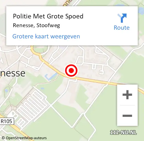 Locatie op kaart van de 112 melding: Politie Met Grote Spoed Naar Renesse, Stoofweg op 17 mei 2024 16:29
