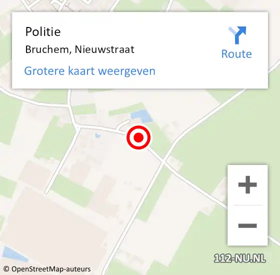Locatie op kaart van de 112 melding: Politie Bruchem, Nieuwstraat op 17 mei 2024 17:00
