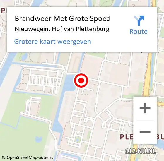 Locatie op kaart van de 112 melding: Brandweer Met Grote Spoed Naar Nieuwegein, Hof van Plettenburg op 17 mei 2024 17:01