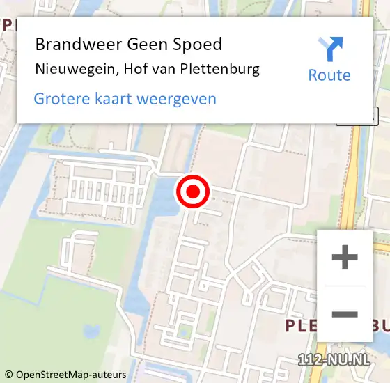 Locatie op kaart van de 112 melding: Brandweer Geen Spoed Naar Nieuwegein, Hof van Plettenburg op 17 mei 2024 17:03