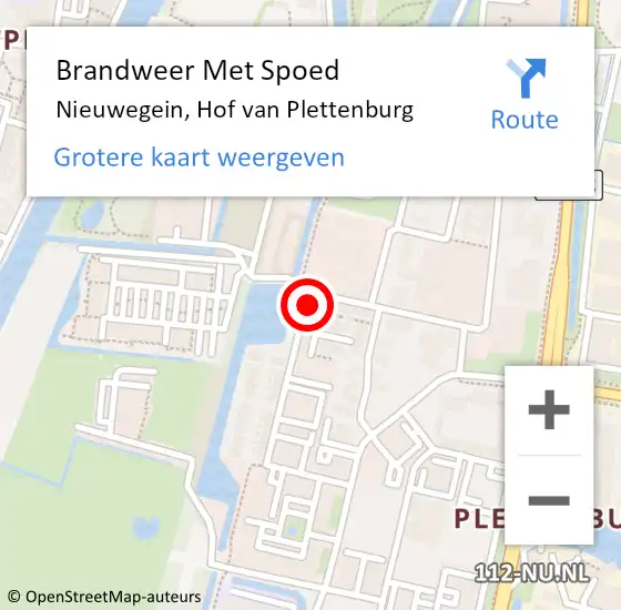 Locatie op kaart van de 112 melding: Brandweer Met Spoed Naar Nieuwegein, Hof van Plettenburg op 17 mei 2024 17:58