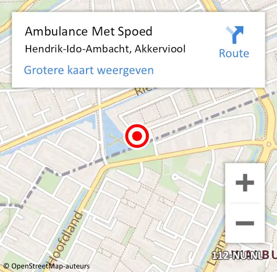 Locatie op kaart van de 112 melding: Ambulance Met Spoed Naar Hendrik-Ido-Ambacht, Akkerviool op 17 mei 2024 20:12