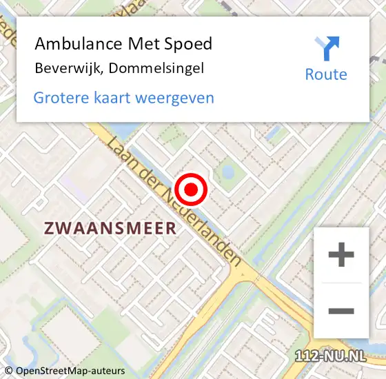Locatie op kaart van de 112 melding: Ambulance Met Spoed Naar Beverwijk, Dommelsingel op 17 mei 2024 22:29