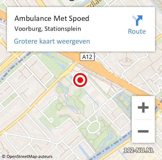 Locatie op kaart van de 112 melding: Ambulance Met Spoed Naar Voorburg, Stationsplein op 17 mei 2024 22:48