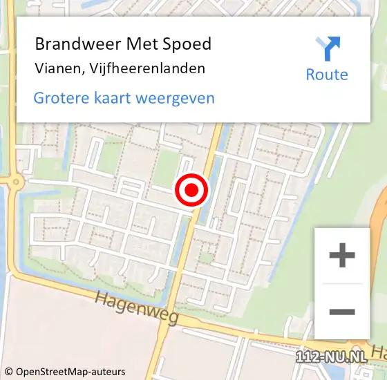 Locatie op kaart van de 112 melding: Brandweer Met Spoed Naar Vianen, Vijfheerenlanden op 17 mei 2024 22:48