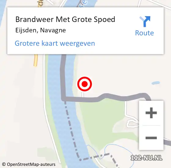 Locatie op kaart van de 112 melding: Brandweer Met Grote Spoed Naar Eijsden, Navagne op 17 mei 2024 22:53