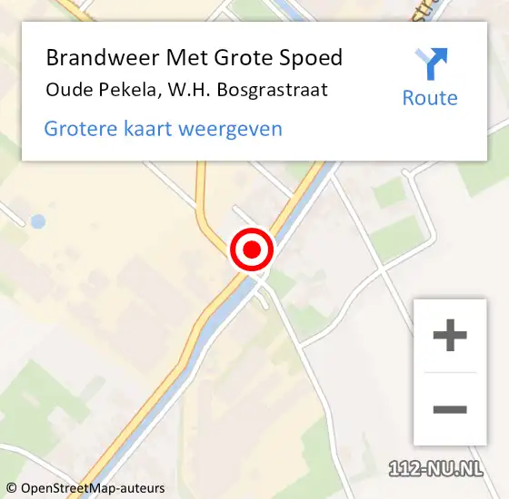 Locatie op kaart van de 112 melding: Brandweer Met Grote Spoed Naar Oude Pekela, W.H. Bosgrastraat op 17 mei 2024 23:54