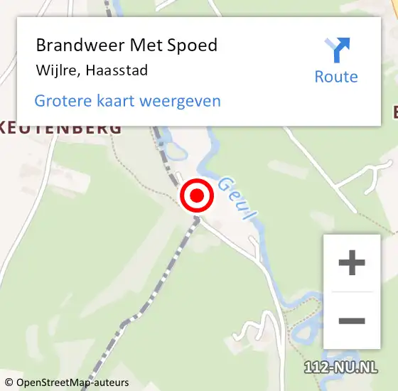 Locatie op kaart van de 112 melding: Brandweer Met Spoed Naar Wijlre, Haasstad op 18 mei 2024 05:03