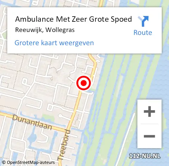 Locatie op kaart van de 112 melding: Ambulance Met Zeer Grote Spoed Naar Reeuwijk, Wollegras op 18 mei 2024 09:17