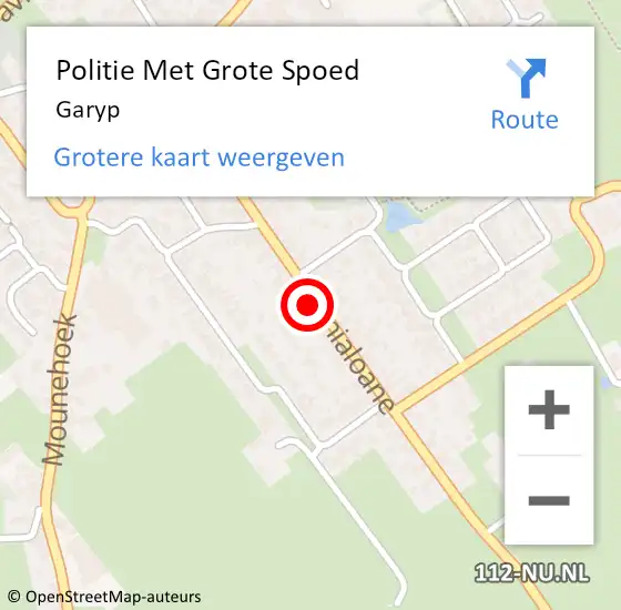 Locatie op kaart van de 112 melding: Politie Met Grote Spoed Naar Garyp op 18 mei 2024 11:37