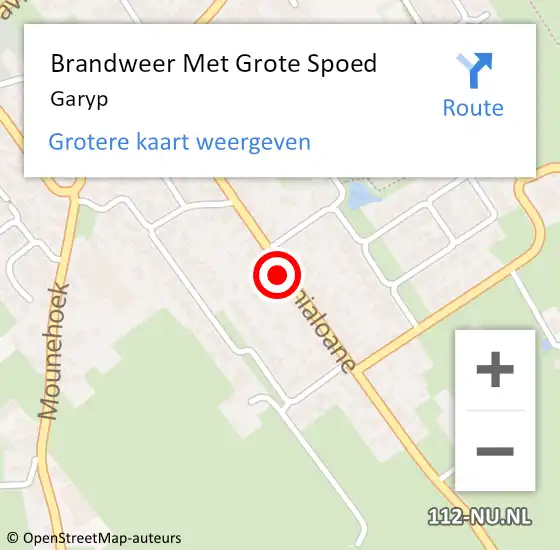 Locatie op kaart van de 112 melding: Brandweer Met Grote Spoed Naar Garyp op 18 mei 2024 11:40