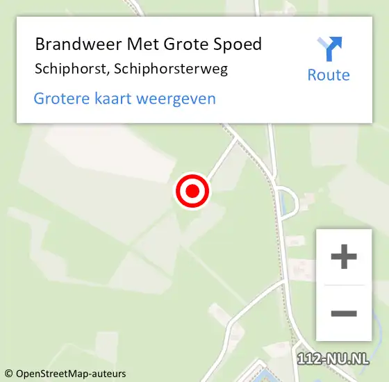 Locatie op kaart van de 112 melding: Brandweer Met Grote Spoed Naar Schiphorst, Schiphorsterweg op 18 mei 2024 19:15