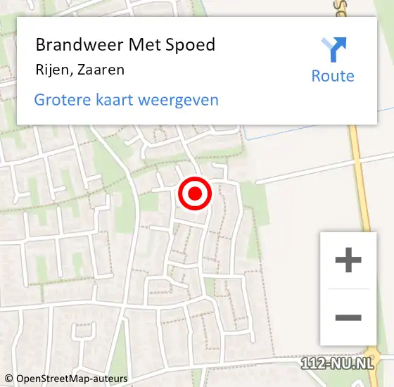 Locatie op kaart van de 112 melding: Brandweer Met Spoed Naar Rijen, Zaaren op 18 mei 2024 19:42