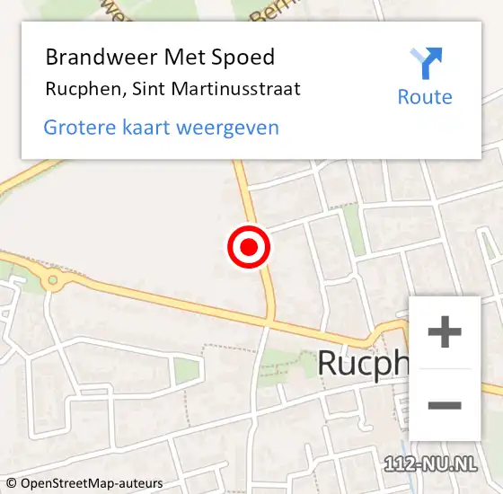 Locatie op kaart van de 112 melding: Brandweer Met Spoed Naar Rucphen, Sint Martinusstraat op 18 mei 2024 20:47