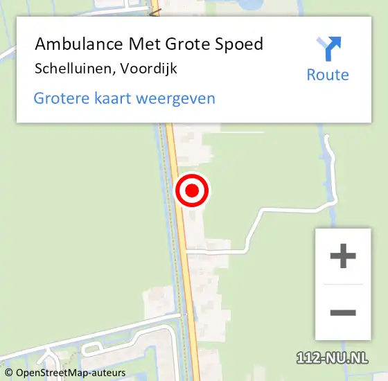 Locatie op kaart van de 112 melding: Ambulance Met Grote Spoed Naar Schelluinen, Voordijk op 18 mei 2024 22:35
