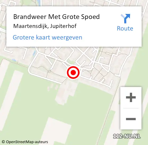 Locatie op kaart van de 112 melding: Brandweer Met Grote Spoed Naar Maartensdijk, Jupiterhof op 18 mei 2024 22:46