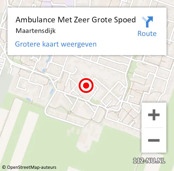 Locatie op kaart van de 112 melding: Ambulance Met Zeer Grote Spoed Naar Maartensdijk op 18 mei 2024 22:46