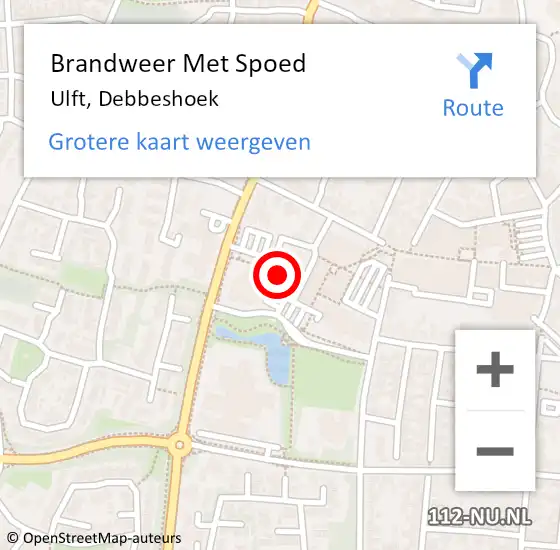 Locatie op kaart van de 112 melding: Brandweer Met Spoed Naar Ulft, Debbeshoek op 18 mei 2024 23:20