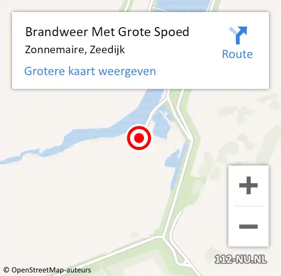 Locatie op kaart van de 112 melding: Brandweer Met Grote Spoed Naar Zonnemaire, Zeedijk op 19 mei 2024 00:04