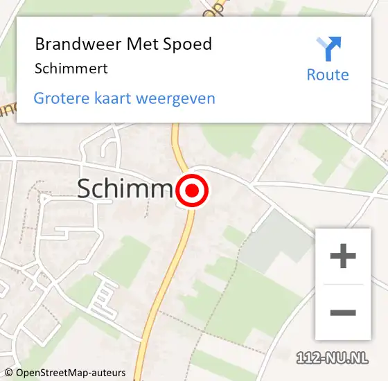 Locatie op kaart van de 112 melding: Brandweer Met Spoed Naar Schimmert op 19 mei 2024 02:27