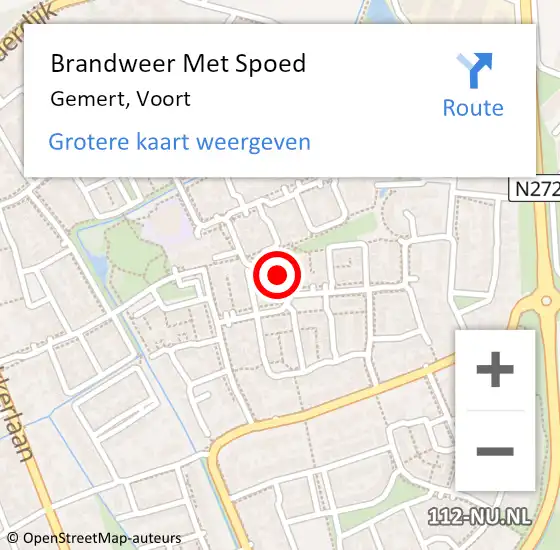 Locatie op kaart van de 112 melding: Brandweer Met Spoed Naar Gemert, Voort op 19 mei 2024 03:24