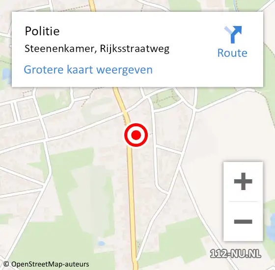 Locatie op kaart van de 112 melding: Politie Voorst, Rijksstraatweg op 19 mei 2024 10:26