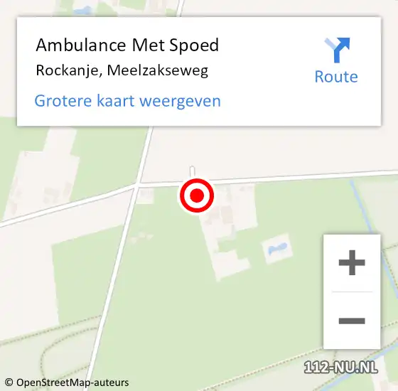 Locatie op kaart van de 112 melding: Ambulance Met Spoed Naar Rockanje, Meelzakseweg op 19 mei 2024 10:30