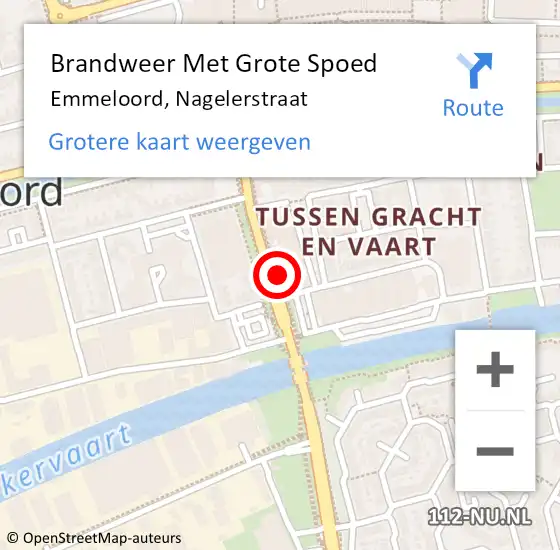 Locatie op kaart van de 112 melding: Brandweer Met Grote Spoed Naar Emmeloord, Nagelerstraat op 19 mei 2024 10:34