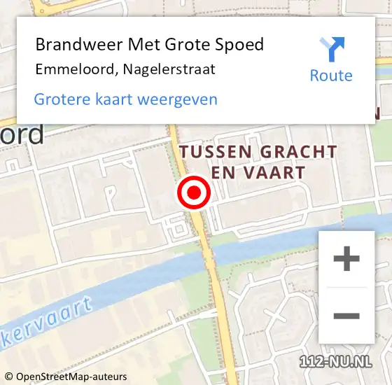 Locatie op kaart van de 112 melding: Brandweer Met Grote Spoed Naar Emmeloord, Nagelerstraat op 19 mei 2024 10:35