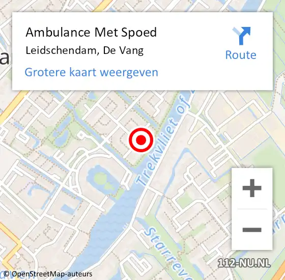 Locatie op kaart van de 112 melding: Ambulance Met Spoed Naar Leidschendam, De Vang op 19 mei 2024 11:50