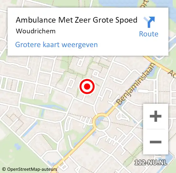 Locatie op kaart van de 112 melding: Ambulance Met Zeer Grote Spoed Naar Woudrichem op 19 mei 2024 13:44