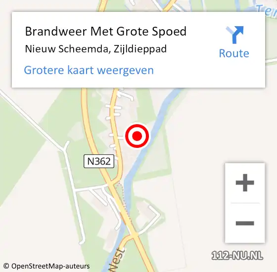 Locatie op kaart van de 112 melding: Brandweer Met Grote Spoed Naar Nieuw Scheemda, Zijldieppad op 19 mei 2024 14:56