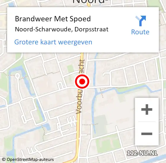 Locatie op kaart van de 112 melding: Brandweer Met Spoed Naar Noord-Scharwoude, Dorpsstraat op 19 mei 2024 16:47