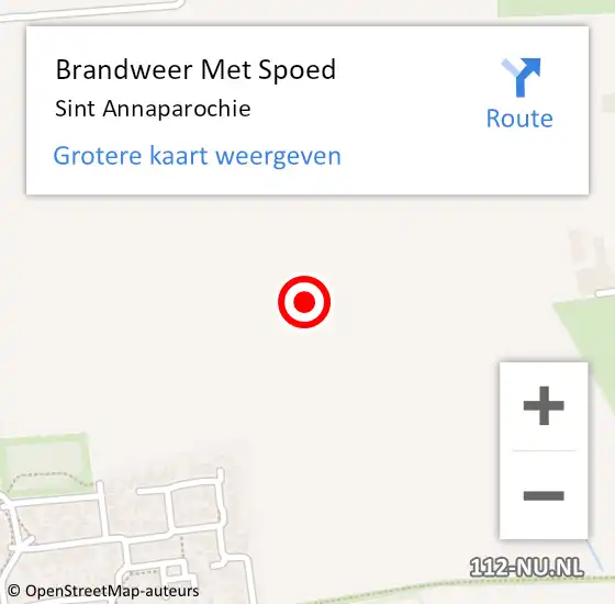 Locatie op kaart van de 112 melding: Brandweer Met Spoed Naar Sint Annaparochie op 19 mei 2024 16:54