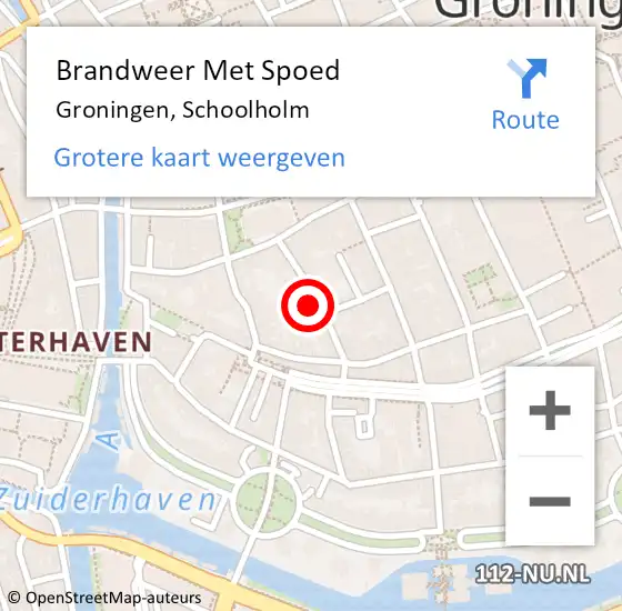 Locatie op kaart van de 112 melding: Brandweer Met Spoed Naar Groningen, Schoolholm op 19 mei 2024 17:42