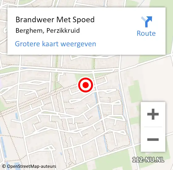 Locatie op kaart van de 112 melding: Brandweer Met Spoed Naar Berghem, Perzikkruid op 19 mei 2024 18:36