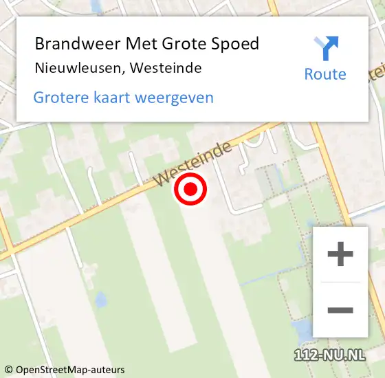 Locatie op kaart van de 112 melding: Brandweer Met Grote Spoed Naar Nieuwleusen, Westeinde op 19 mei 2024 22:09