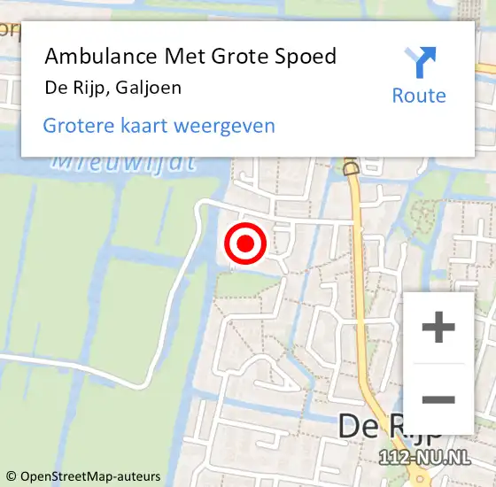 Locatie op kaart van de 112 melding: Ambulance Met Grote Spoed Naar De Rijp, Galjoen op 19 mei 2024 22:17