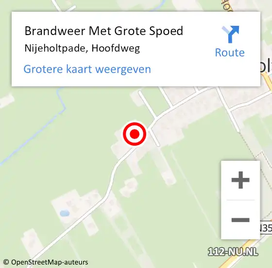 Locatie op kaart van de 112 melding: Brandweer Met Grote Spoed Naar Nijeholtpade, Hoofdweg op 20 mei 2024 00:28