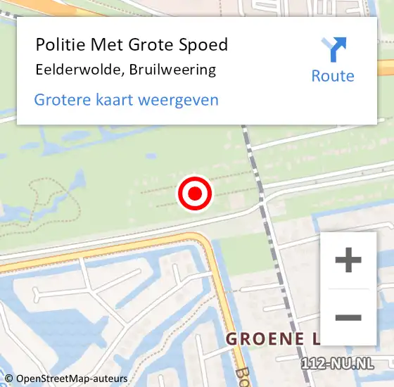 Locatie op kaart van de 112 melding: Politie Met Grote Spoed Naar Eelderwolde, Bruilweering op 20 mei 2024 00:31