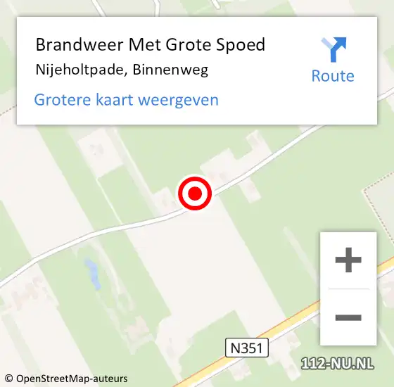 Locatie op kaart van de 112 melding: Brandweer Met Grote Spoed Naar Nijeholtpade, Binnenweg op 20 mei 2024 00:32